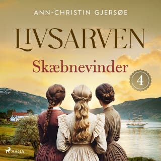 Skæbnevinder - Livsarven 4 – omslag til lydbogen af Ann-Christin Gjersøe