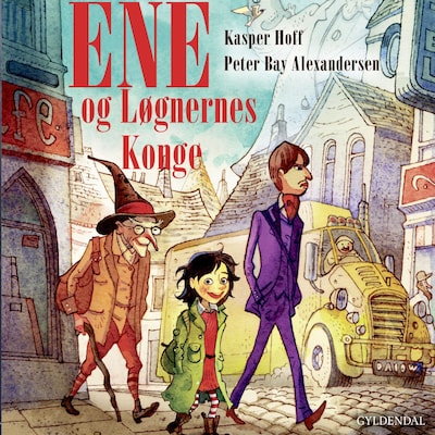 Ene og Løgnernes Konge – omslag til lydbogen af Kasper Hoff, Peter Bay Alexandersen