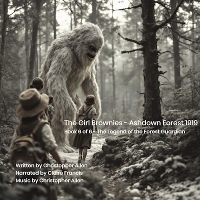 The Girl Brownies - Ashdown Forest 1919 – omslag til lydbogen af AI Voice Christopher Allen