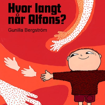 Hvor langt når Alfons? – omslag til lydbogen af Gunilla Bergström