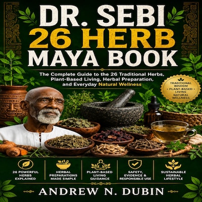 Dr. Sebi 26 Herb Maya Book – omslag van het luisterboek van Andrew N. Dubin