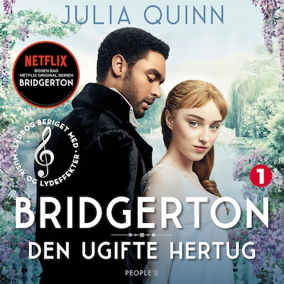 Bridgerton. Den ugifte hertug (beriget med musik og lydeffekter) – omslag til lydbogen af Julia Quinn