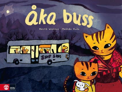 Åka buss – omslag till ljudboken av Henrik Wallnäs