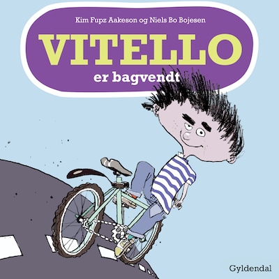 Vitello er bagvendt – omslag til lydbogen af Kim Fupz Aakeson, Niels Bo Bojesen
