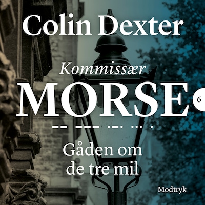 Gåden om de tre mil – omslag til lydbogen af Colin Dexter