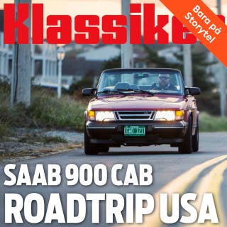 Saab 900 Cab Roadtrip i USA – omslag till ljudboken av Fredrik Nyblad,Klassiker