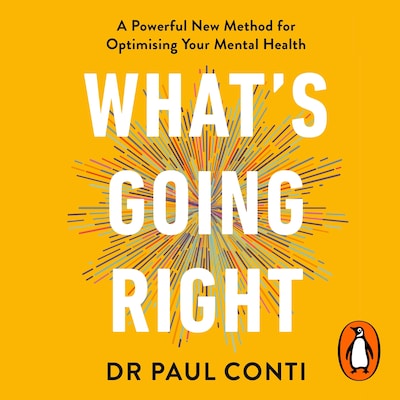 What's Going Right – omslag til lydbogen af Paul Conti