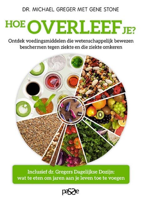 Hoe overleef je?: Ontdek wetenschappelijk bewezen voedingsmiddelen die beschermen tegen ziekte en die ziekte omkeren – omslag van het luisterboek van Dr. Michael Greger,Gene Stone