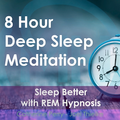 8 Hour Deep Sleep Meditation: Sleep Better with REM Hypnosis – omslag til lydbogen af Joel Thielke