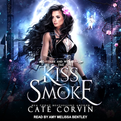 Kiss of Smoke – omslag til lydbogen af Cate Corvin