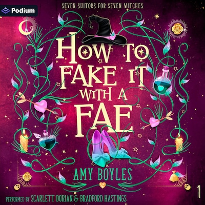How to Fake It with a Fae – omslag til lydbogen af Amy Boyles