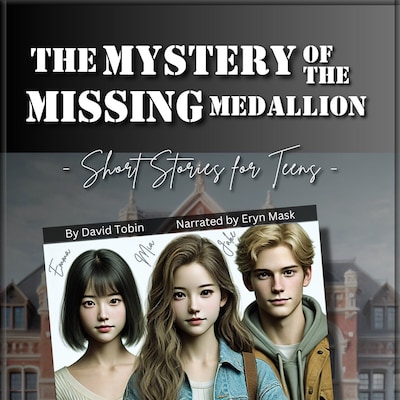 The Mystery of the Missing Medallion – omslag til lydbogen af David Tobin
