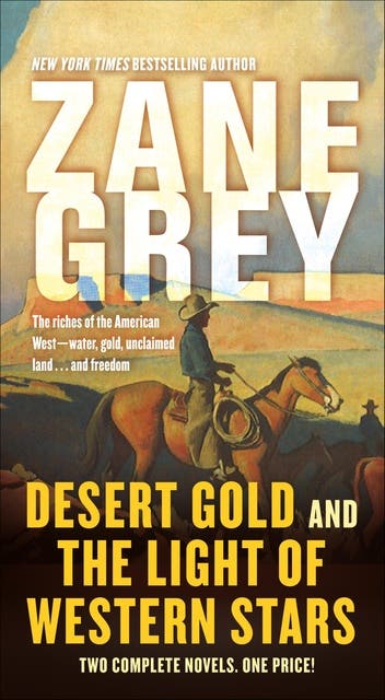 Desert Gold and The Light of Western Stars – omslag til lydbogen af Zane Grey