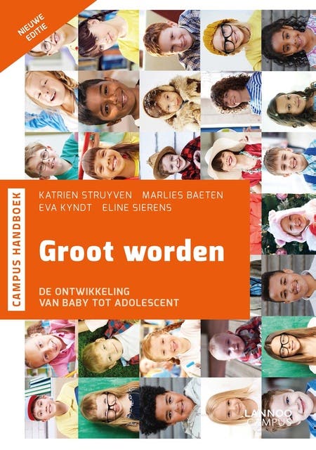Groot worden: De ontwikkeling van baby tot adolescent – omslag van het luisterboek van Eline Sierens,Eva Kyndt,Katrien Struyven,Marlies Baeten