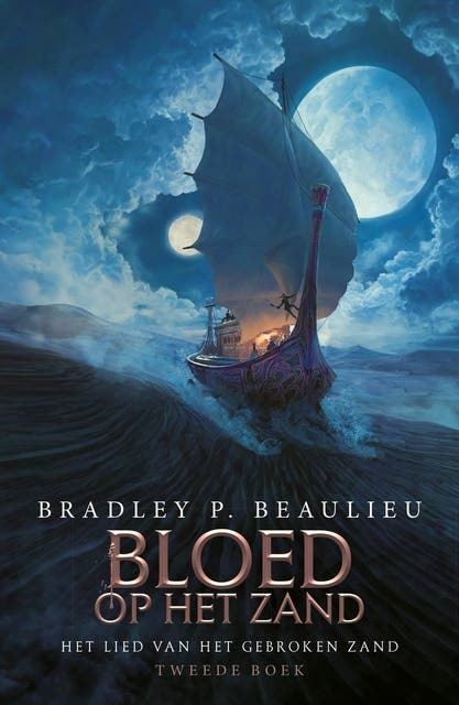 Bloed op het Zand – omslag van het luisterboek van Bradley P. Beaulieu