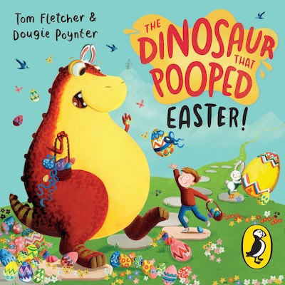 The Dinosaur that Pooped Easter! – omslag til lydbogen af Dougie Poynter, Tom Fletcher