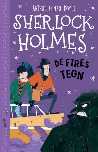 Sherlock Holmes (2) De fires tegn – omslag til lydbogen af Arthur Conan Doyle