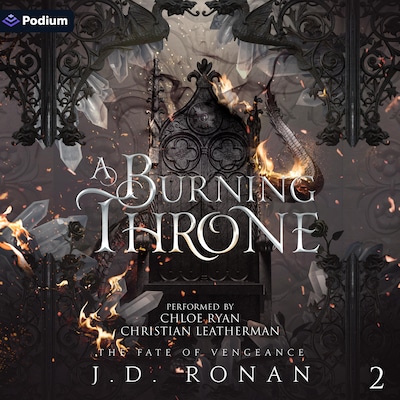A Burning Throne – omslag til lydbogen af J.D. Ronan