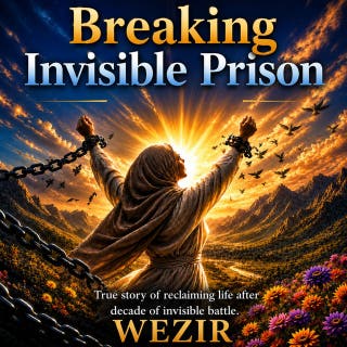 Breaking Invisible Prison: A True Story of Reclaiming Life After a Decade of Invisible Battle – omslag till ljudboken av Wezir