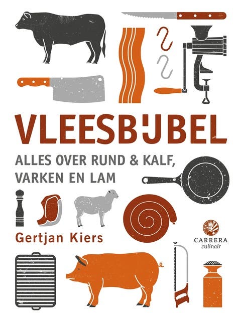 Vleesbijbel: Alles over rund & kalf, varken en lam – omslag van het luisterboek van Gertjan Kiers