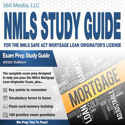 The NMLS Study Guide For The NMLS SAFE ACT Mortgage Loan Originators License Exam Prep Study Guide – omslag til lydbogen af 360 Media LLC