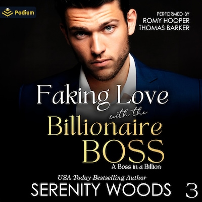 Faking Love with the Billionaire Boss – omslag til lydbogen af Serenity Woods