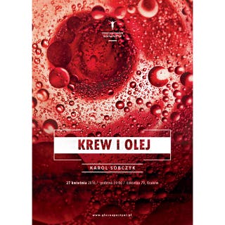 Krew i olej – okładka audiobooka, autor Karol Sobczyk
