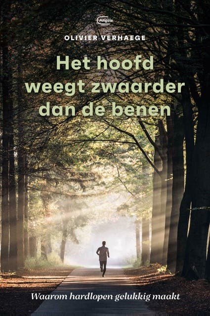 Het hoofd weegt zwaarder dan de benen: Waarom hardlopen gelukkig maakt – omslag van het luisterboek van Olivier Verhaege