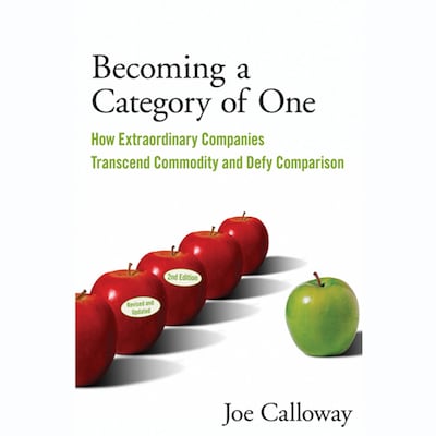 Becoming a Category of One – omslag til lydbogen af Joe Calloway