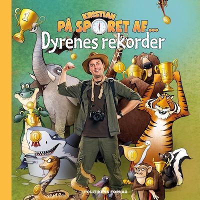 Kristian på sporet af dyrenes rekorder – omslag til lydbogen af Kristian Gintberg
