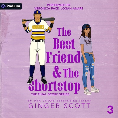 The Best Friend and the Shortstop – omslag til lydbogen af Ginger Scott