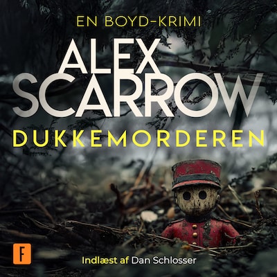 Dukkemorderen – omslag til lydbogen af Alex Scarrow