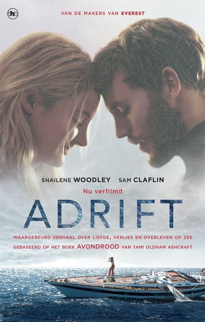 Adrift: Filmeditie van Avondrood – omslag van het luisterboek van Tami Oldham Ashcraft