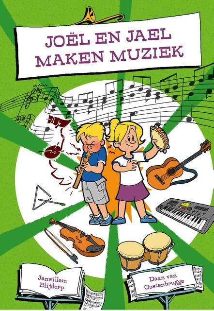 Joël en Jael maken muziek – omslag van het luisterboek van Janwillem Blijdorp