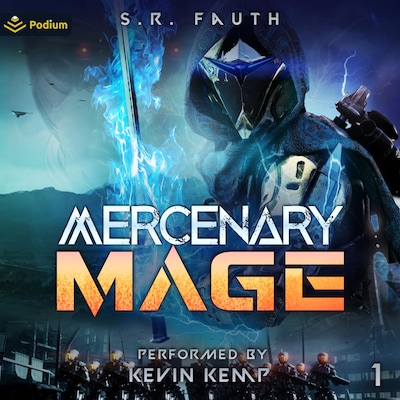 Mercenary Mage – omslag til lydbogen af S.R. Fauth