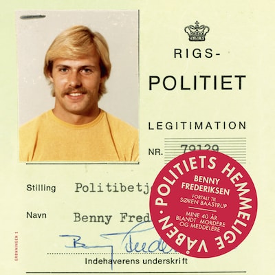 Politiets hemmelige våben – omslag til lydbogen af Søren Baastrup, Benny Frederiksen