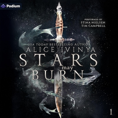 Stars May Burn – omslag til lydbogen af Alice Ivinya