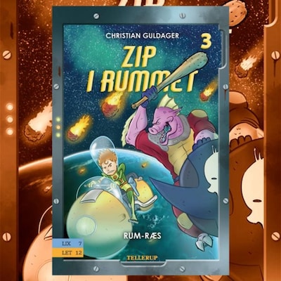 Zip i rummet #3: Rum-ræs – omslag til lydbogen af Christian Guldager