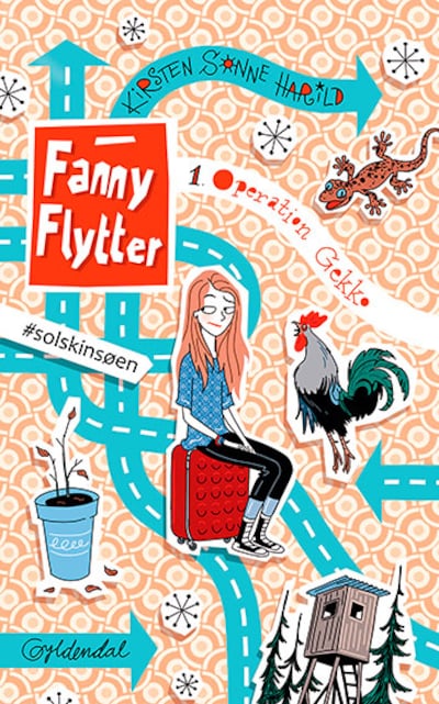 Fanny flytter 1 - Operation Gekko – omslag til lydbogen af Kirsten Sonne Harild