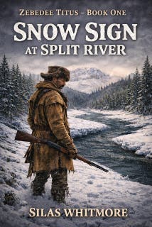 Snow Sign at Split River: A Mountain Man Adventure – omslag till ljudboken av Silas Whitmore
