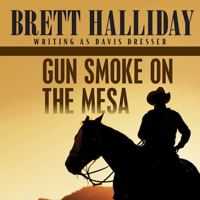 Gun Smoke on the Mesa – omslag til lydbogen af Brett Halliday