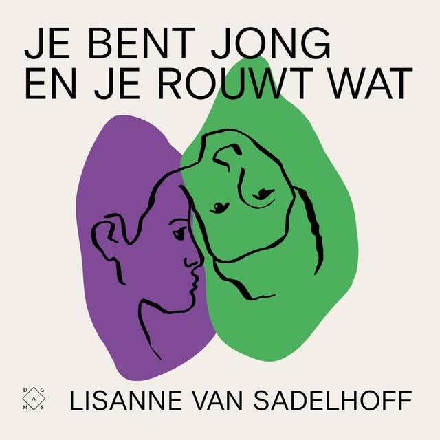 Je bent jong en je rouwt wat – omslag van het luisterboek van Lisanne van Sadelhoff