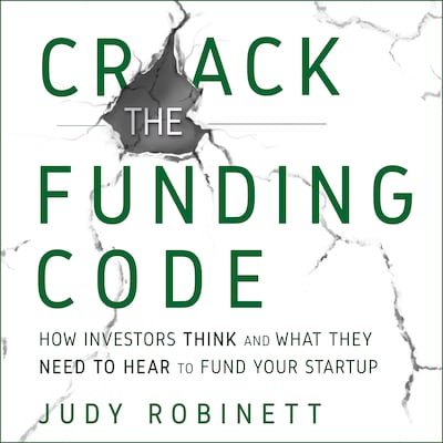 Crack the Funding Code – omslag til lydbogen af Judy Robinett