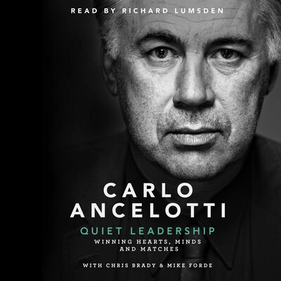 Quiet Leadership – omslag til lydbogen af Carlo Ancelotti