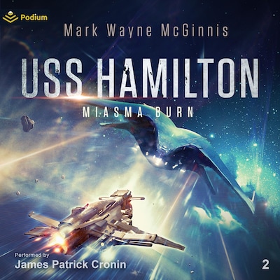 USS Hamilton: Miasma Bur – omslag til lydbogen af Mark Wayne McGinnis