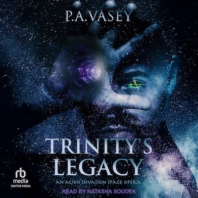 Trinity's Legacy – omslag til lydbogen af P.A. Vasey