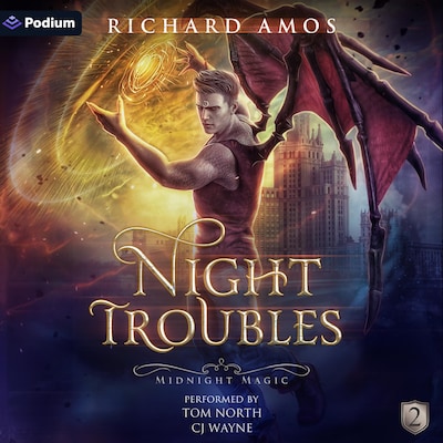 Night Troubles – omslag til lydbogen af Richard Amos