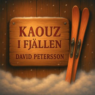 Kaouz i fjällen – omslag till ljudboken av David Petersson