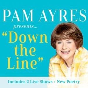 Pam Ayres - Down the Line – okładka audiobooka, autor Pam Ayres