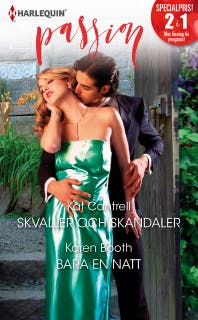 Skvaller och skandaler / Bara en natt – omslag till ljudboken av Karen Booth,Kat Cantrell
